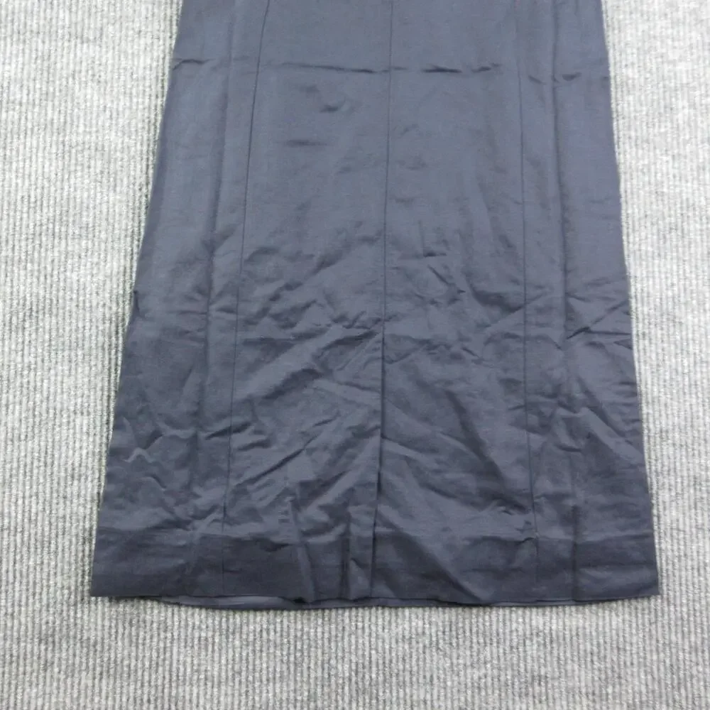 COS Dress Womens 6 Blue V-Neck Long Shift Tie String Lined Pullover Linen NWT